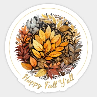 Happy Fall Y´all Sticker